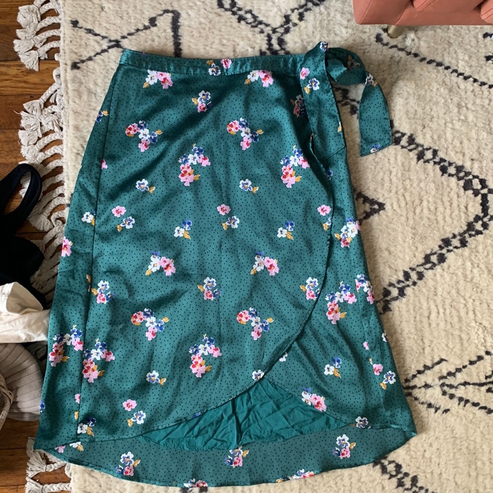 Abercrombie & Fitch Satin Wrap Skirt